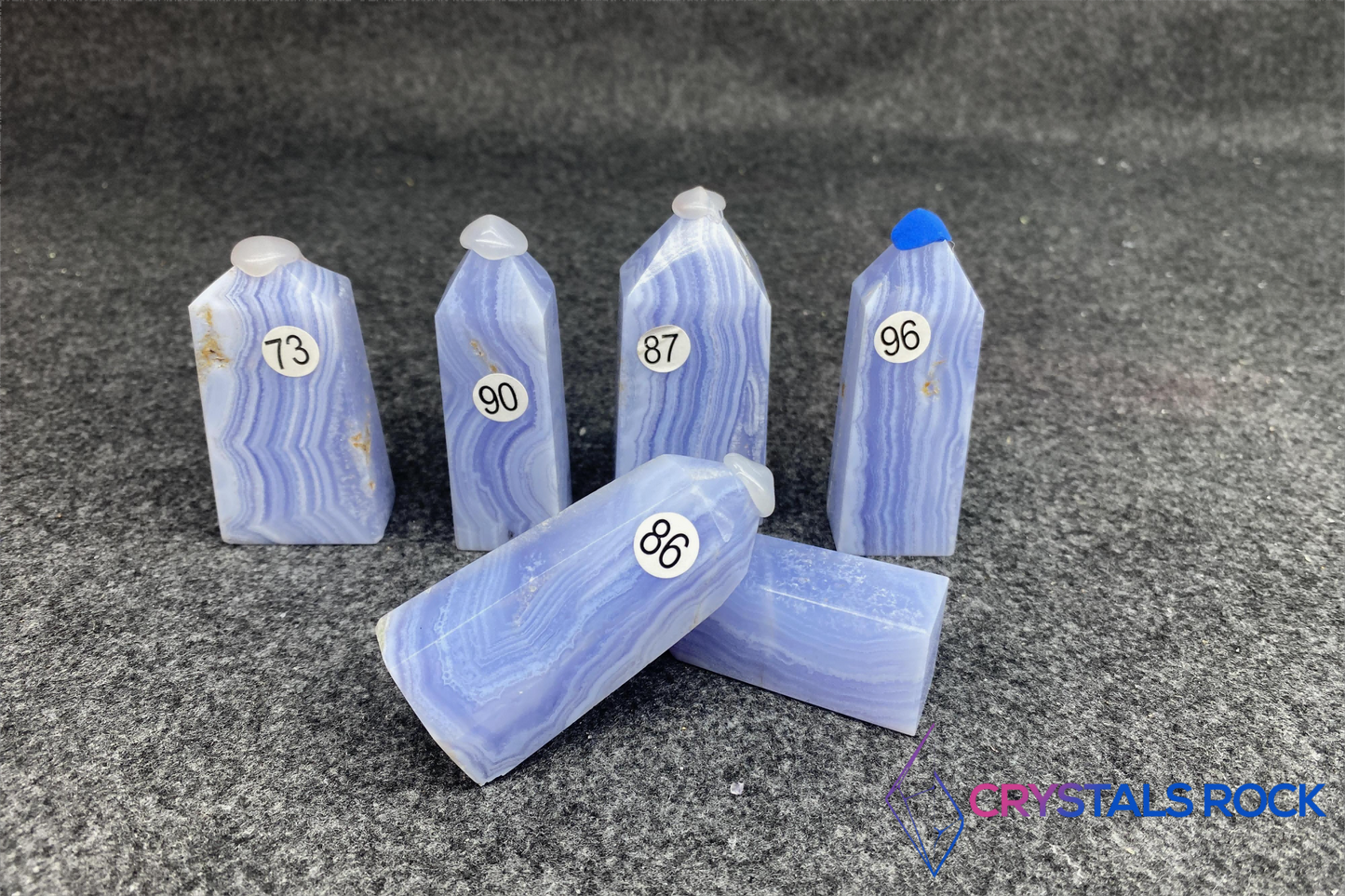 Blue Lace Agate Towers.