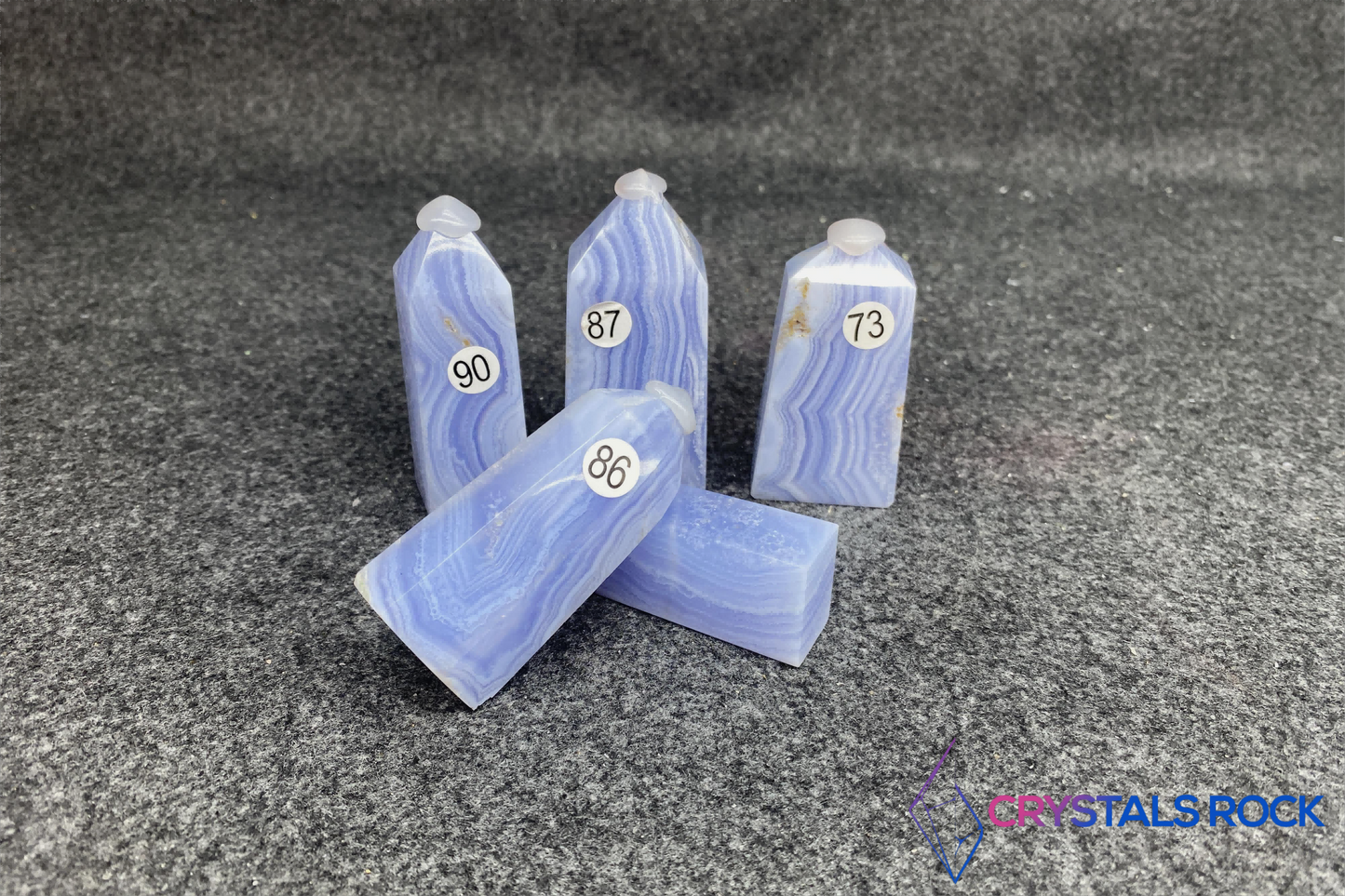 Blue Lace Agate Towers.